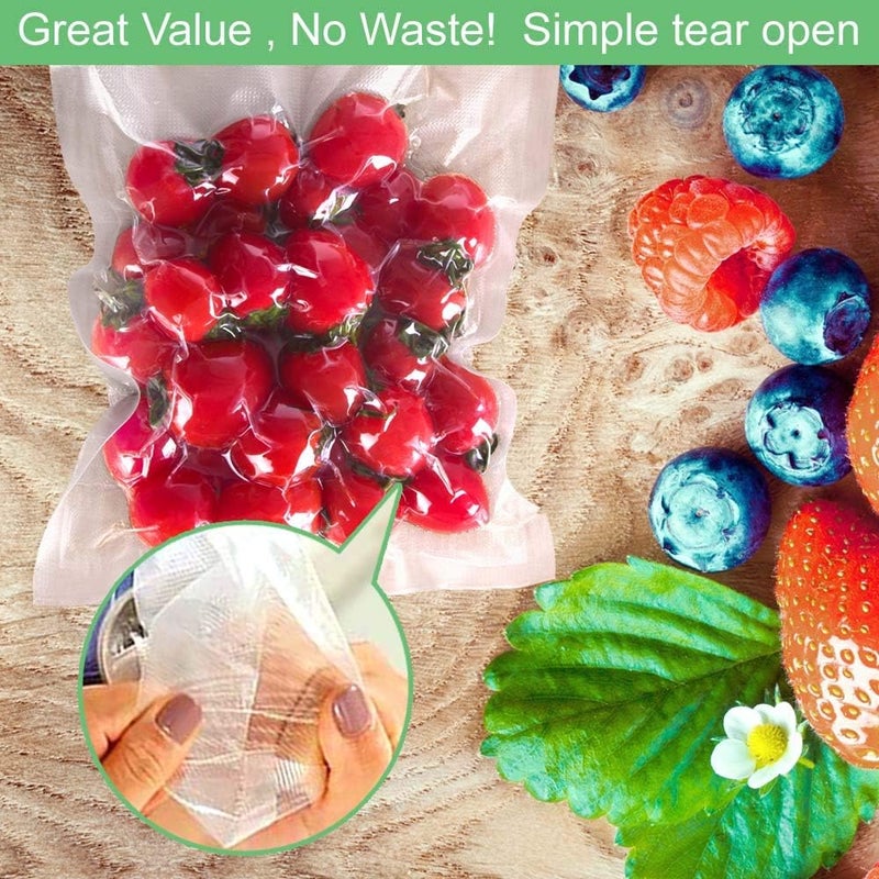 O2frepak 200 Count Vacuum Sealer Bags100 of Each Size 8"x12" Quart and10"x13" BPA Free Sous Vide Seal a Meal Heavy Duty Commercial Grade Vac Seal Pre-Cut Combo Pack Bag - Image 5